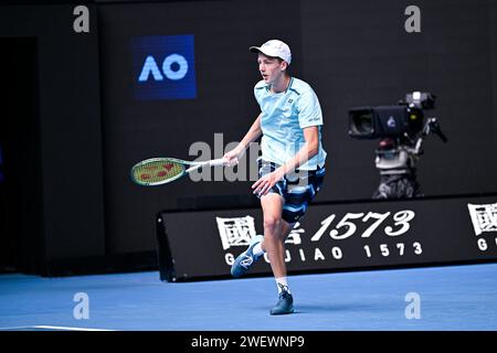 Melbourne, Australie. 27th Jan, 2024. Jan Kumstat during the Australian Open AO 2024 Grand Slam tennis tournament on January 26, 2024 at Melbourne Park in Melbourne, Australia. Credit: Victor Joly/Alamy Live News Stock Photo