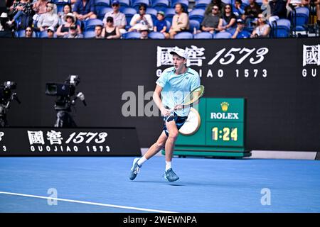 Melbourne, Australie. 27th Jan, 2024. Jan Kumstat during the Australian Open AO 2024 Grand Slam tennis tournament on January 26, 2024 at Melbourne Park in Melbourne, Australia. Credit: Victor Joly/Alamy Live News Stock Photo