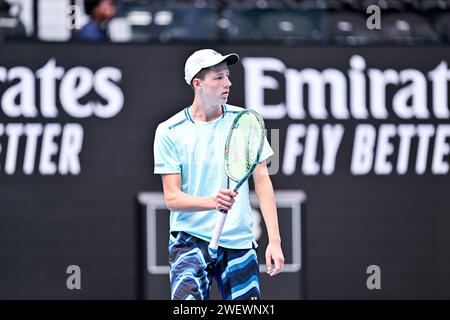 Melbourne, Australie. 27th Jan, 2024. Jan Kumstat during the Australian Open AO 2024 Grand Slam tennis tournament on January 26, 2024 at Melbourne Park in Melbourne, Australia. Credit: Victor Joly/Alamy Live News Stock Photo