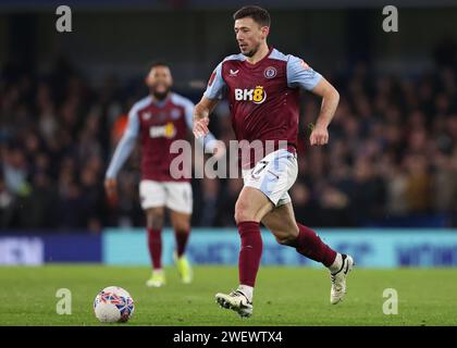 London, UK. 26th Jan, 2024. Clément Lenglet of Aston Villa during the The FA Cup match at Stamford Bridge, London. Picture credit should read: Paul Terry/Sportimage Credit: Sportimage Ltd/Alamy Live News Stock Photo
