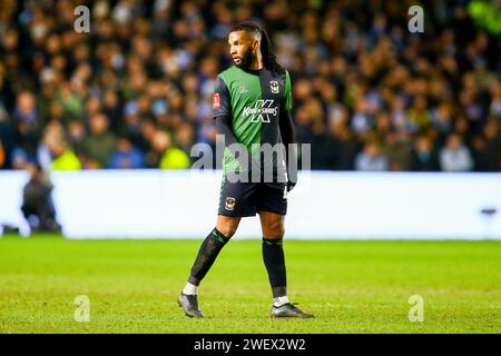 Hillsborough Stadium, Sheffield, England - 26th January 2024 Kasey Palmer (45) of Coventry City - during the game Sheffield Wednesday v Coventry City, Emirates FA Cup, 2023/24, Hillsborough Stadium, Sheffield, England - 26th January 2024  Credit: Arthur Haigh/WhiteRosePhotos/Alamy Live News Stock Photo