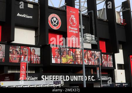 Sheffield, UK. 27th Jan, 2024. Exterior view of the stadium ahead of the Emirates FA Cup Fourth Round match Sheffield United vs Brighton and Hove Albion at Bramall Lane, Sheffield, United Kingdom, 27th January 2024 (Photo by Conor Molloy/News Images) in Sheffield, United Kingdom on 1/27/2024. (Photo by Conor Molloy/News Images/Sipa USA) Credit: Sipa USA/Alamy Live News Stock Photo