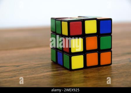 The Rubik's Cube is a 3-D combination puzzle. Very popular. Stock Photo