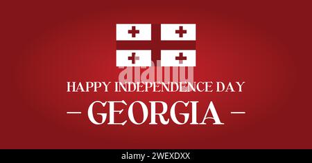 Happy Independence Day Georgia text illustration design Stock Vector
