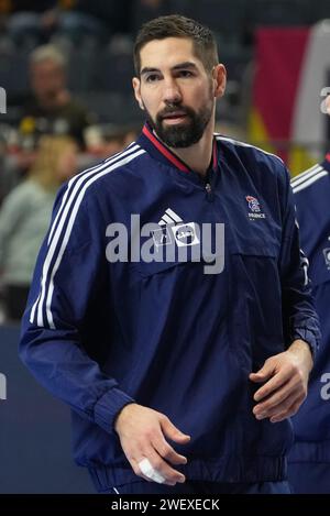 Cologne, Germany. 26th Jan, 2024. © Laurent Lairys/MAXPPP - Cologne 26/01/2024 Nikola Karabatic of France during the Men's EHF Euro 2024, Semi Finals handball match between France and Sweden on January 26, 2024 at Lanxess-Arena in Cologne, Germany - Photo Laurent Lairys/MAXPPP Credit: MAXPPP/Alamy Live News Stock Photo