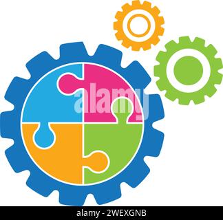 Puzzle Vector Illustration design template Stock Vector