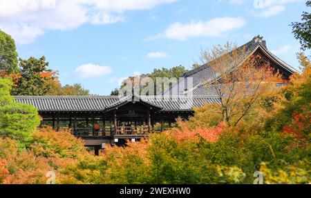 People Come and see the Autumn scenery at Tofuku-ji Temple in Higashiyama Ward, Kyoto. Stock Photo