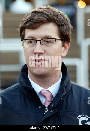 Trainer Harry Fry during the Festival Trials Day at Cheltenham Racecourse. Picture date: Saturday January 27, 2024. Stock Photo