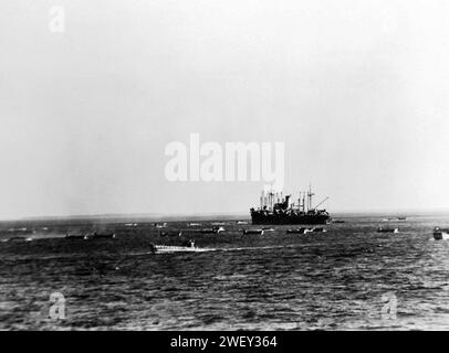 American ships landing during Operation Torch, November 1942 (26688233893). Stock Photo