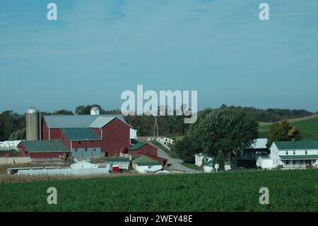 Amish Country Byway - A Working Farm in Holmes County Stock Photo