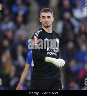 Leicester, UK. 27th Jan, 2024. Jakub Stolarczyk (LC) at the Leicester City v Birmingham City EPL Championship match, at the King Power Stadium, Leicester, UK on 27th January, 2024. Credit: Paul Marriott/Alamy Live News Stock Photo