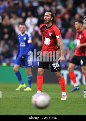 Leicester, UK. 27th Jan, 2024. Ivan Sunjic (BC) at the Leicester City v Birmingham City EPL Championship match, at the King Power Stadium, Leicester, UK on 27th January, 2024. Credit: Paul Marriott/Alamy Live News Stock Photo