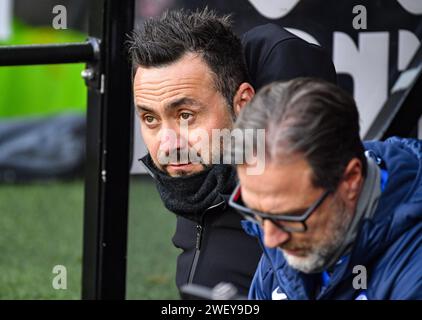 Bramall Lane, Sheffield, UK. 27th Jan, 2024. FA Cup Fourth Round Football, Sheffield United versus Brighton and Hove Albion; Brighton Head Coach Roberto De Zerbi Credit: Action Plus Sports/Alamy Live News Stock Photo