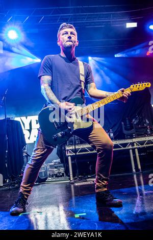 Milan Italy. 25th Jan 2024. The American band MAYDAY PARADE performs live onstage at Fabrique opening the show of Simple Plan. Stock Photo