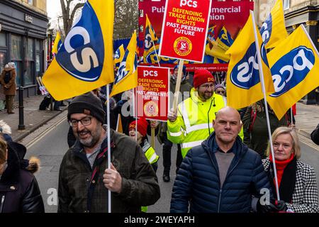 Cheltenham, UK, 27 January 2024, TUC Protect the right to strike demonstration.   Credit: Neil Terry/ Neil Terry Photography Credit: Neil Terry/Alamy Live News Stock Photo