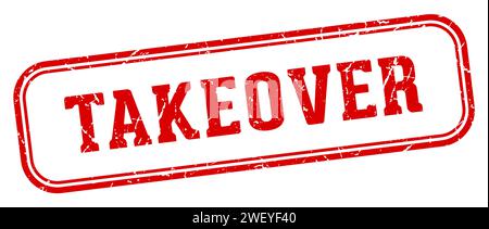takeover stamp. takeover rectangular stamp isolated on white background Stock Vector