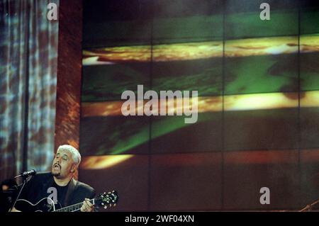 Milan Italy 1999-05-30: Pino Daniele, Italian singer,during the musical television show “Super 1999” Stock Photo