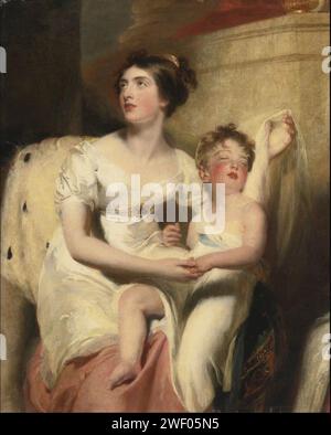 Anne, countess of Charlemont and her son James, by Thomas Lawrence. Stock Photo