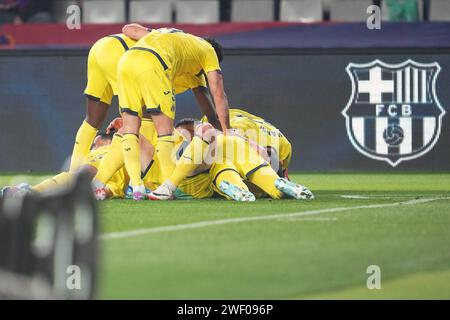 Barcelona, Spain. 27th Jan, 2024. during the La Liga EA Sports match between FC Barcelona and Villarreal CF played at Lluis Companys Stadium on January 27, 2024 in Barcelona, Spain. (Photo by Alex Carreras/Imago) Credit: PRESSINPHOTO SPORTS AGENCY/Alamy Live News Stock Photo