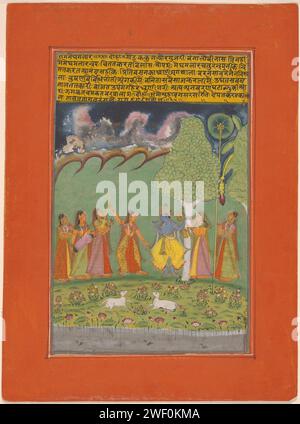 Megh Rag Instrument Rag Megh Malar, page from a Garland of Musical Ragas (Ragamala) Set by ...