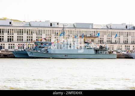 Gothenburg, Sweden - April 29 2019: HMS Ramsey M110 at port in Gothenburg. Stock Photo