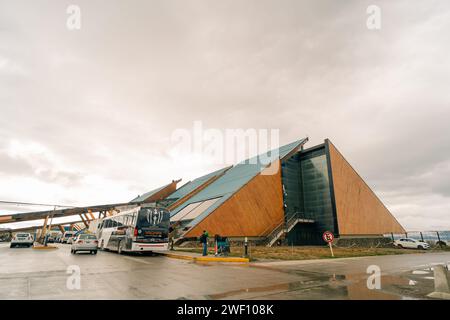 USHUAIA, ARGENTINA - dec 2th 2023 - Interior view of malvinas argentinas ushuaia international airport. High quality photo Stock Photo