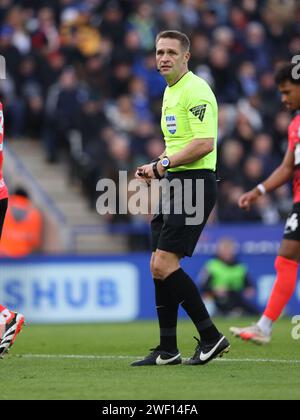 Leicester, UK. 27th Jan, 2024. Referee Craig Pawson at the Leicester City v Birmingham City EPL Championship match, at the King Power Stadium, Leicester, UK on 27th January, 2024. Credit: Paul Marriott/Alamy Live News Stock Photo