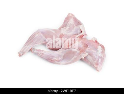 Fresh raw rabbit legs isolated on white Stock Photo