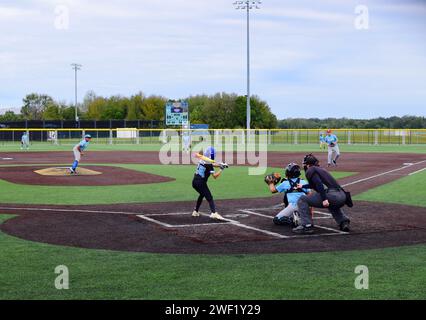 Little League Baseball Game Stock Photo