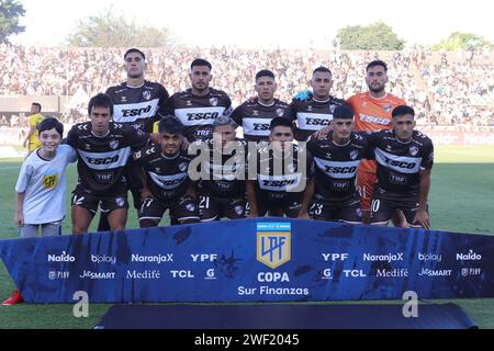 Buenos Aires, Argentina. 27th Jan, 2024. Team of Platense during the match of 1st round of Argentina´s Liga Profesional de Fútbol at City of Vicente Lopez Stadium ( Credit: Néstor J. Beremblum/Alamy Live News Stock Photo
