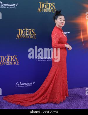 January 27, 2024, Hollyood, California, United States: Sherry Cola attends the Global Premiere Of Paramount+'s ''The Tiger's Apprentice' (Credit Image: © Billy Bennight/ZUMA Press Wire) EDITORIAL USAGE ONLY! Not for Commercial USAGE! Stock Photo