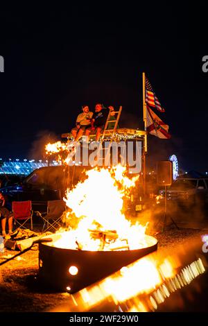 Daytona Beach, Etats Unis. 27th Jan, 2024. Ambiance during the Rolex 24 at Daytona, 1st round of the 2024 IMSA WeatherTech SportsCar Championship, from January 23 to 28, 2024 on the Daytona International Speedway in Daytona Beach, Florida, United States of America - Photo Javier Jimenez/DPPI Credit: DPPI Media/Alamy Live News Stock Photo