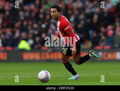 Sheffield, UK. 27th Jan, 2024. Cameron Archer of Sheffield United during the The FA Cup match at Bramall Lane, Sheffield. Picture credit should read: Simon Bellis/Sportimage Credit: Sportimage Ltd/Alamy Live News Stock Photo