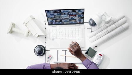 CCTV Security System Alarm Home Office Equipment Stock Photo
