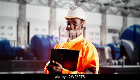Power Plant Engineer Worker. Industrial Maintenance And Service Stock Photo