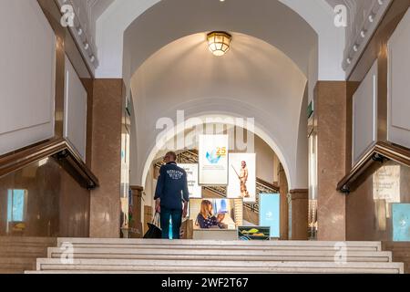 South Tyrol Museum of Archaeology. entrance to the famous Museum dedicated to the Similaun mummy (Otzi) - Bolzano, South Tyrol, northern Italy, Juni 1 Stock Photo