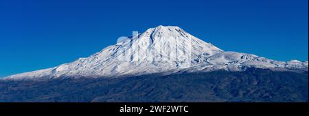 Mount Ararat in Turkey is where Noah is believed to have landed his ark. Stock Photo