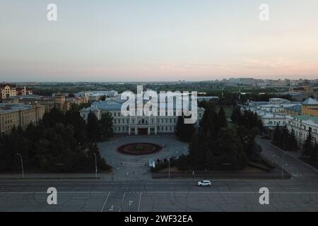 Omsk, Russia - July 17 2018: Legislative Assembly of Omsk Region (Russian: Законодательное собрание Омской области). Stock Photo