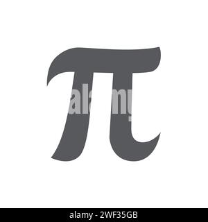 Pi symbol vector icon. Simple mathematics sign. Stock Vector