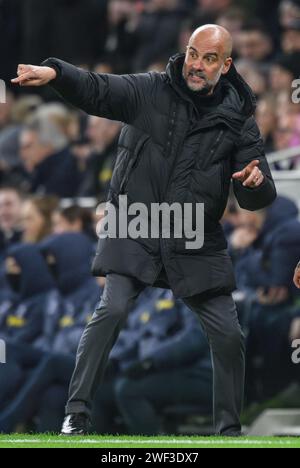 London, UK. 26th Jan, 2024 - Tottenham Hotspur v Manchester City - FA Cup R4 - Tottenham Hotspur Stadium.                                       Manchester City Manager Pep Guardiola.                                         Picture Credit: Mark Pain / Alamy Live News Stock Photo