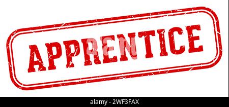 apprentice stamp. apprentice rectangular stamp isolated on white background Stock Vector