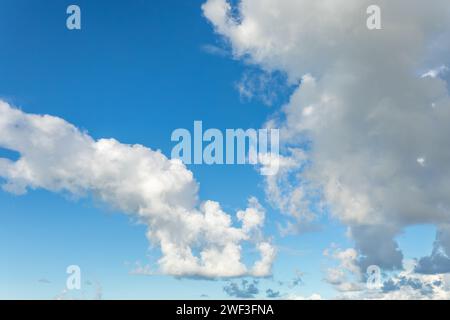 Summer Clear blue sky and white clouds. Stock Photo