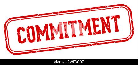 commitment stamp. commitment rectangular stamp isolated on white background Stock Vector
