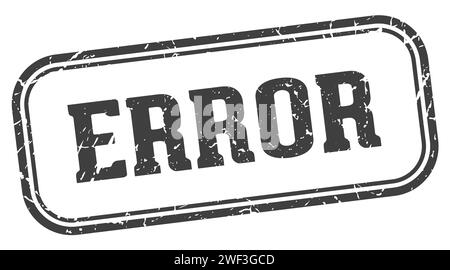 error stamp. error rectangular stamp isolated on white background Stock Vector