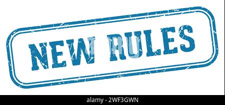new rules stamp. new rules rectangular stamp isolated on white background Stock Vector