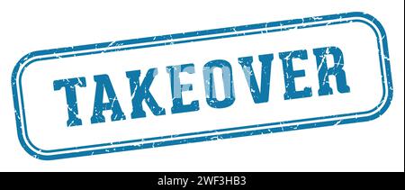 takeover stamp. takeover rectangular stamp isolated on white background Stock Vector