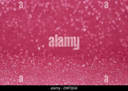 Valentine day concept idea. Abstract pink background. Heart. Bokeh. Stock Photo