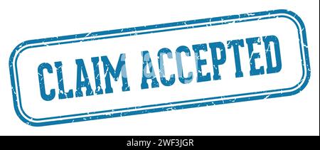 claim accepted stamp. claim accepted rectangular stamp isolated on white background Stock Vector
