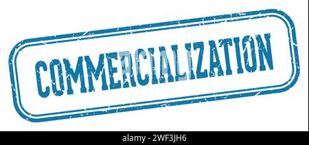commercialization stamp. commercialization rectangular stamp isolated on white background Stock Vector