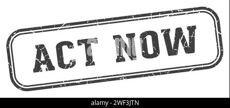 act now stamp. act now rectangular stamp isolated on white background Stock Vector